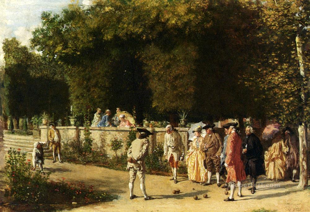 Interpretando al clasicista de Jeu De Boules Jean Louis Ernest Meissonier Pintura al óleo